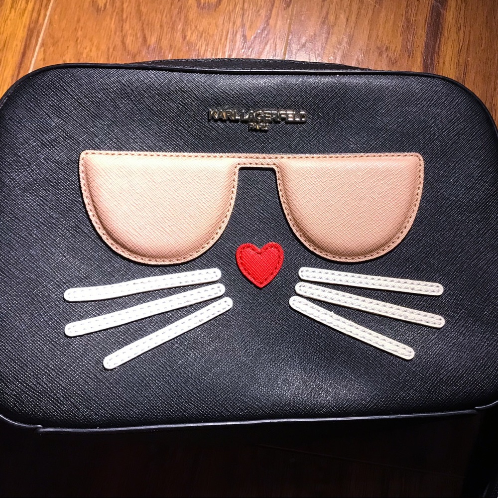 Authentic Karl Lagergeld cat-face shoulder bag